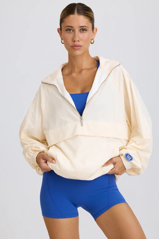 Oversized Track Jacket in White - UK Size:L/XL